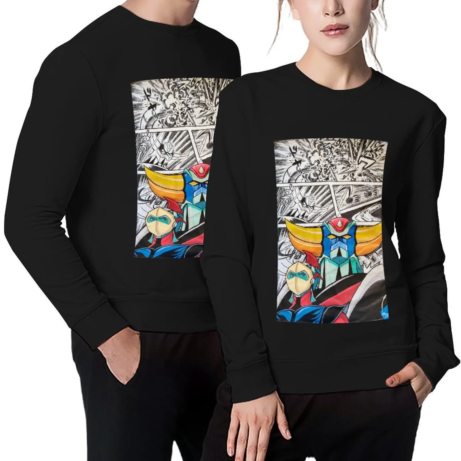 

Grendizer and Actarus Pullover anime clothes autumn new products men's clothing graphic t shirts men men's sweatshirt