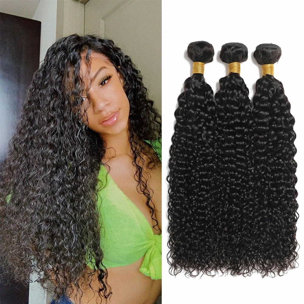 Sapphire Malaysian Kinky Curly Human 1/3/4 Bundles Natural Color Remy Human Hair Weave Kinky Curly Bundles Hair Extensions