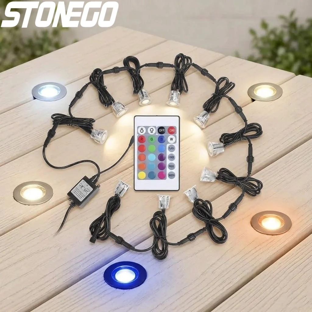 

Светодиодные RGBW светильники для террасы 32 мм, 0.6 Вт, 500 лм, малые встраиваемые в грунт, для наружного и внутреннего использования, с изменением цвета, для настенного освещения