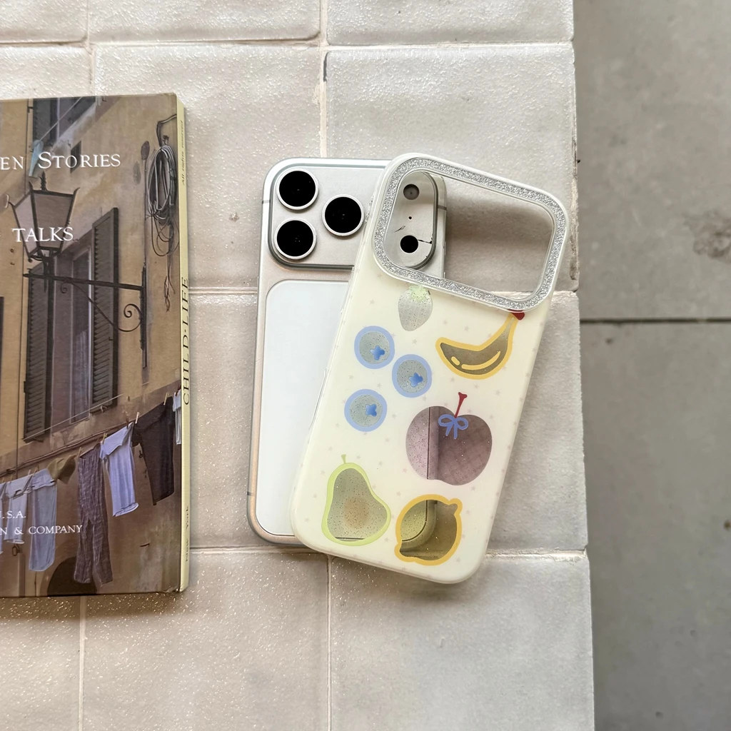 الإبداعية الطازجة الجوف خارج الفاكهة بريق إطار صور للصدمات واقية غطاء الهاتف آيفون 17 16 15 14 برو ماكس #3