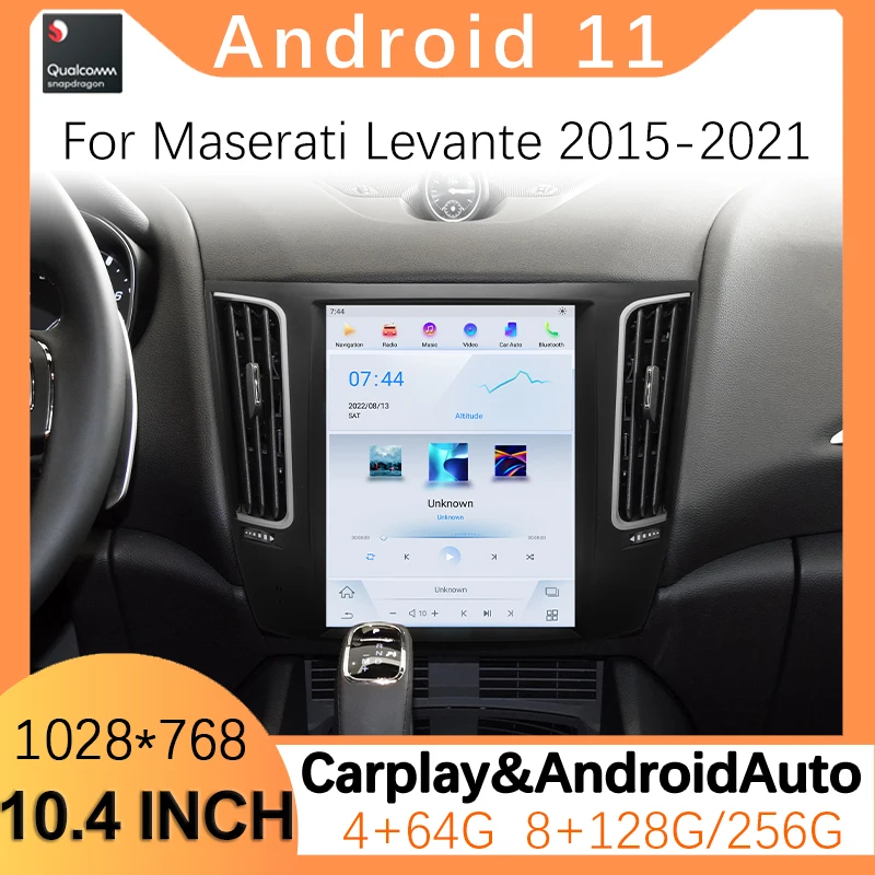 

Android 11 Автомобильный мультимедийный DVD стерео радиоприемник для Maserati Levante 2015-2021 GPS навигация CarPlay автомобильный Радио экран плеер 4G