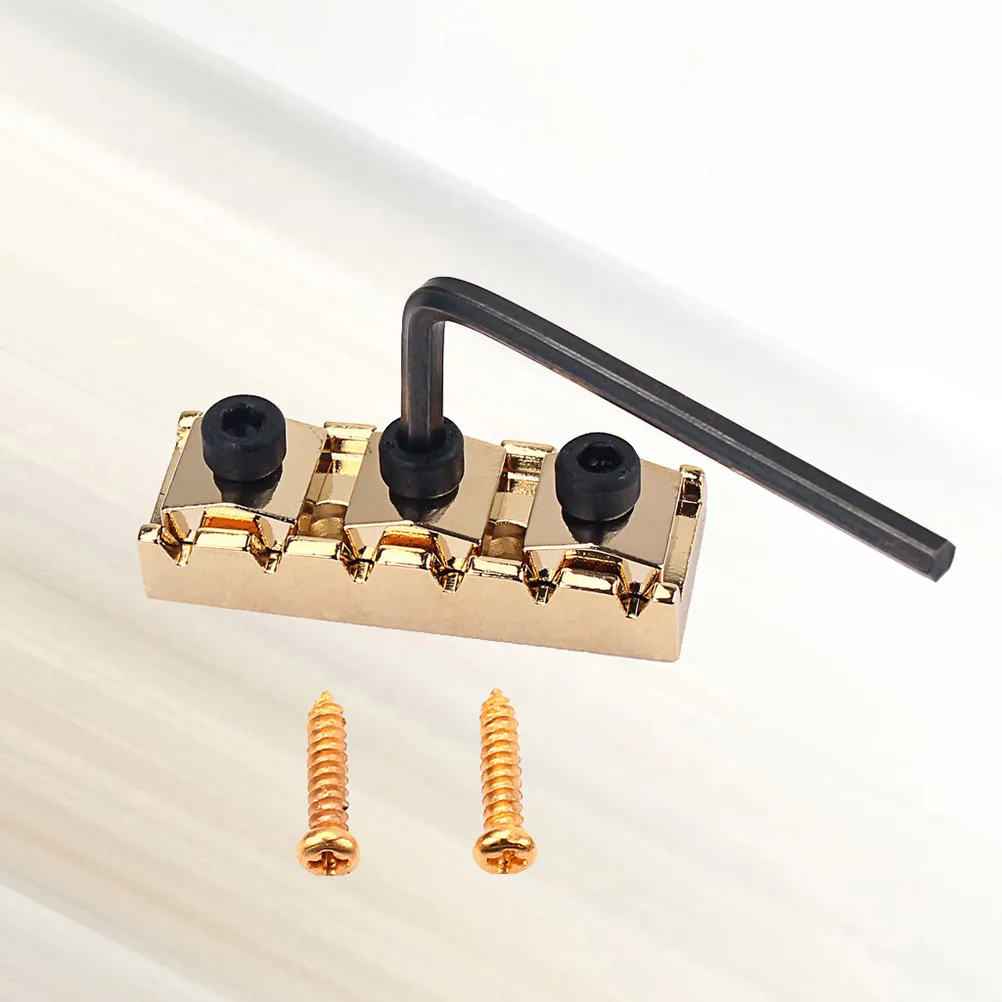 Guitar Locking Nut Zinc Alloy 42Mm String Lock Electric Guitar Lock Tool Wrench Tuning Stability Replacement