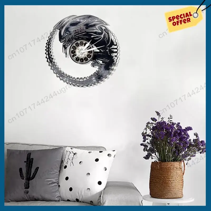 

-A15I Ретро цифровой дисплей настенные часы новинка виниловая пластинка будильник настенные часы гостиная декоративный будильник подарок для F