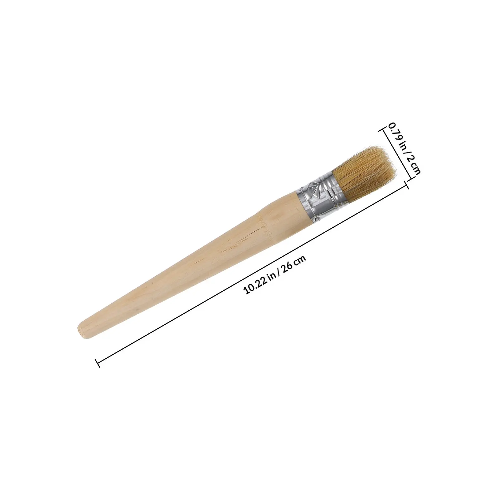 2Pcs Ergonomic Wax Brush Long Handle Painting Brush for Furniture Waxing Wood Restoration Smooth Finish Craft Precision Detail