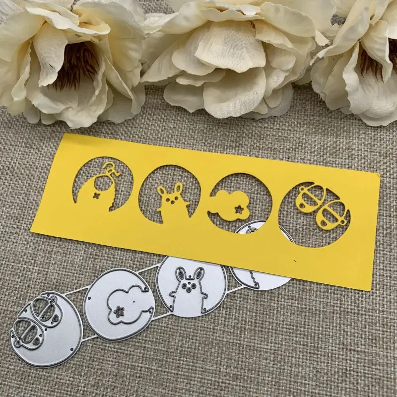 Baby Animal Round Decoration Metal Cutting Dies Stencils For DIY Scrapbooking Decorative Handcraft Die Cutting Template Mold