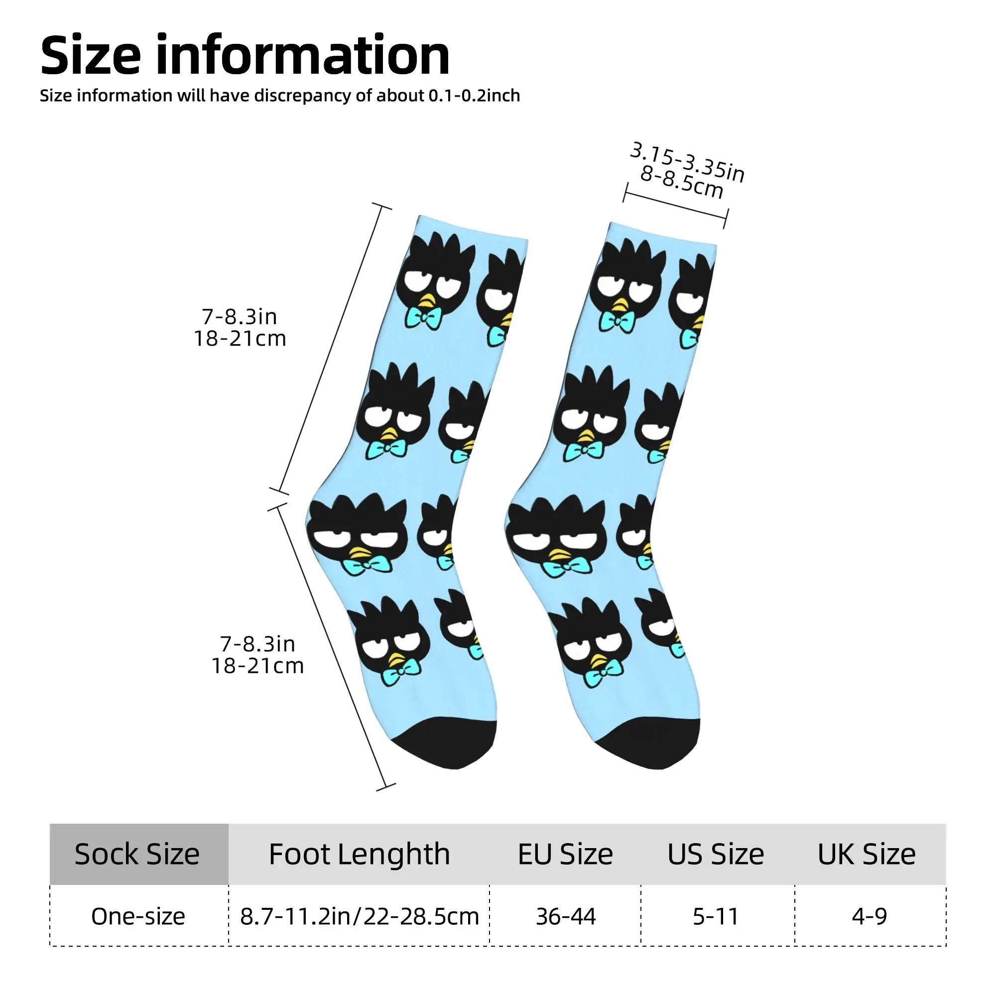 جوارب Bad Badtz Maru جرافيك جوارب مضحكة للخريف جوارب مضادة للانزلاق للرجال جوارب مريحة للاستخدام في الهواء الطلق