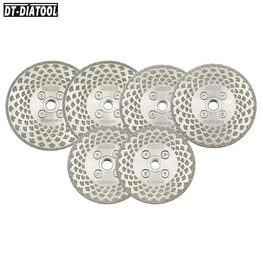 

DT-DIATOOL-1PC Dia 105/115/125mm Electroplated Diamond Grinding Wheel for Granite Marble Tile Saw Blade Double Side Cutting Disc