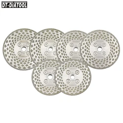 DT-DIATOOL-Rebolo de diamante galvanizado, disco de corte lateral duplo, lâmina de serra para azulejos de granito, 105mm, 115mm, 125mm, 1pc