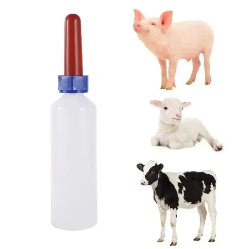 Calf Feeding Bottle With Soft Plastic Nipple And Leak Proof Seal Perfect For Farm Livestock Raising And Young Calf Care