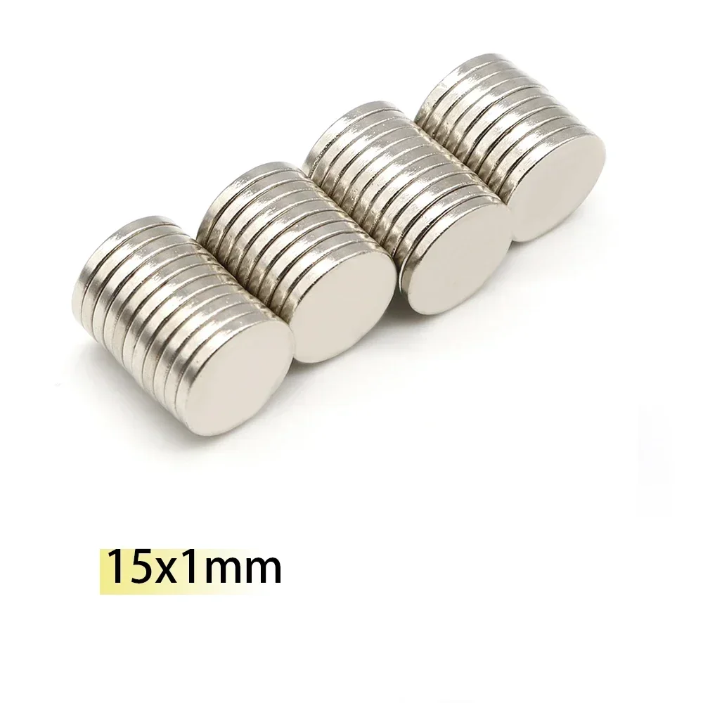 Aimant N35 15x1mm 15x2mm 15x3mm, néodyme dégradrevêtement, recherche magnétique scooter réfrigérateur moteur génération usine, bain