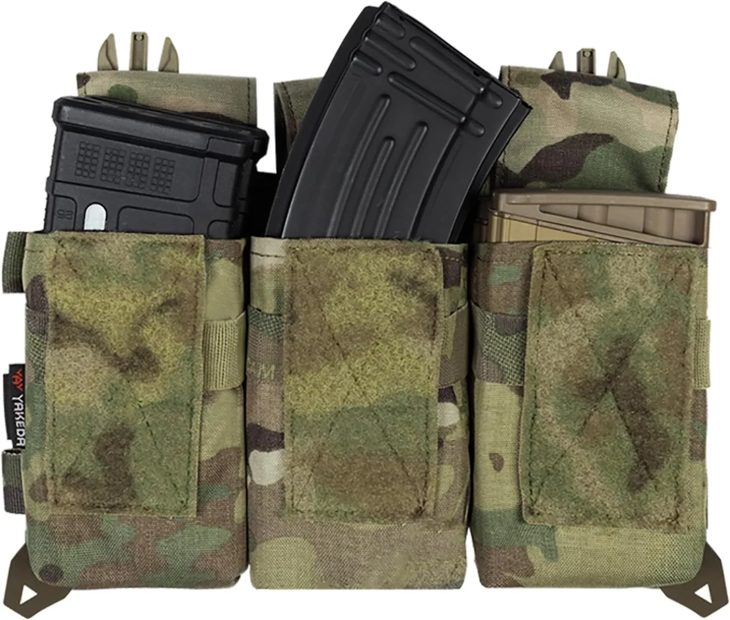 Imagem -03 - Bolsa de Revista Tripla Yakeda com Liberação Rápida Mag Pouch Insert Utx Buckles Combinado 5.56 7.62 Titular