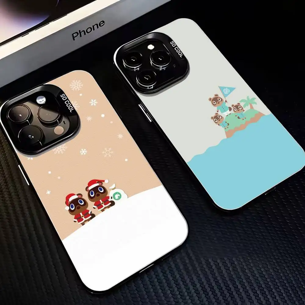 

Animal C-Crossing Game Phone Case For iPhone 16,15,14,13,12,11,Mini,Pro,MAX Black Matte Shockproof Cover