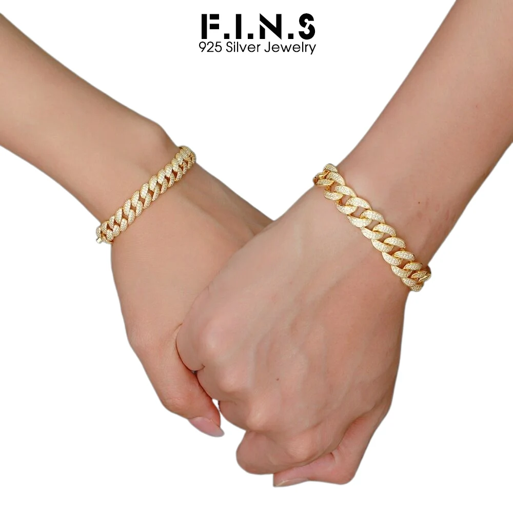 

F.I.N.S S925 Серебряный браслет в стиле хип-хоп