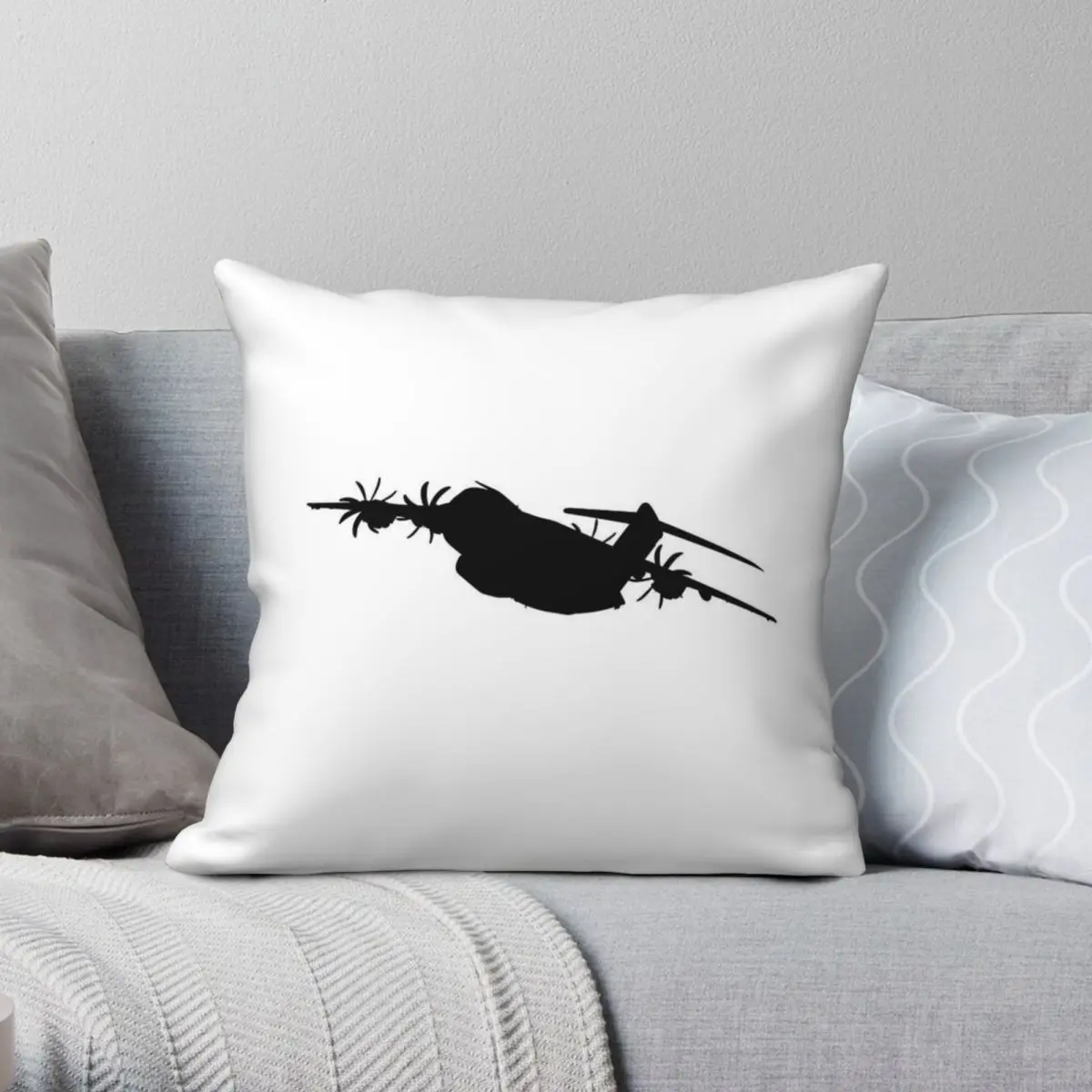 Airbus A400m Europe Transport Military Square Pillowcase Polyester Linen Velvet Pattern Zip Decor Car Cushion Cover