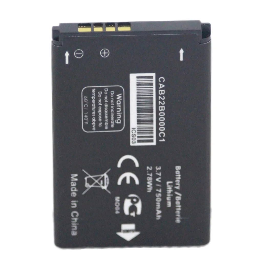 ISUNOO 3.7V 750mAh CAB22B0000C1 Battery For ALCATEL ONE TOUCH OT-665 OT-356 Phone Repalcement Batteries