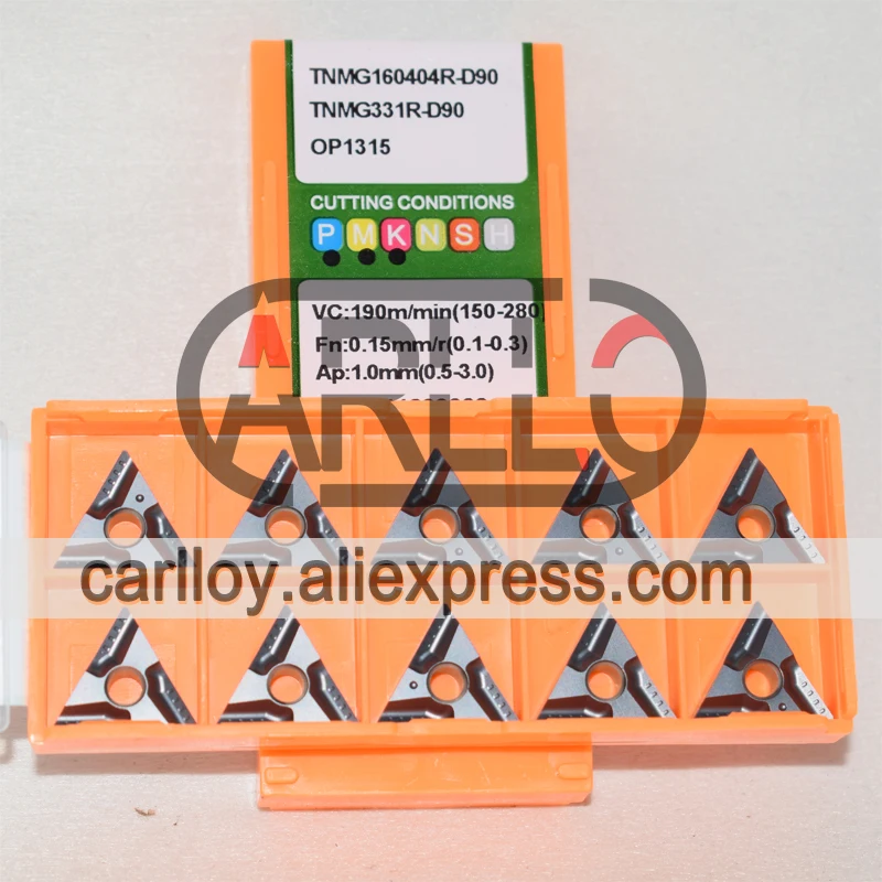 Ferramenta de Corte de Carboneto para Desbaste de Aço e Tnmg160404r-d90 Tnmg160408r-d90 Tnmg160408r-d90 Op1315 Aço Inoxidável