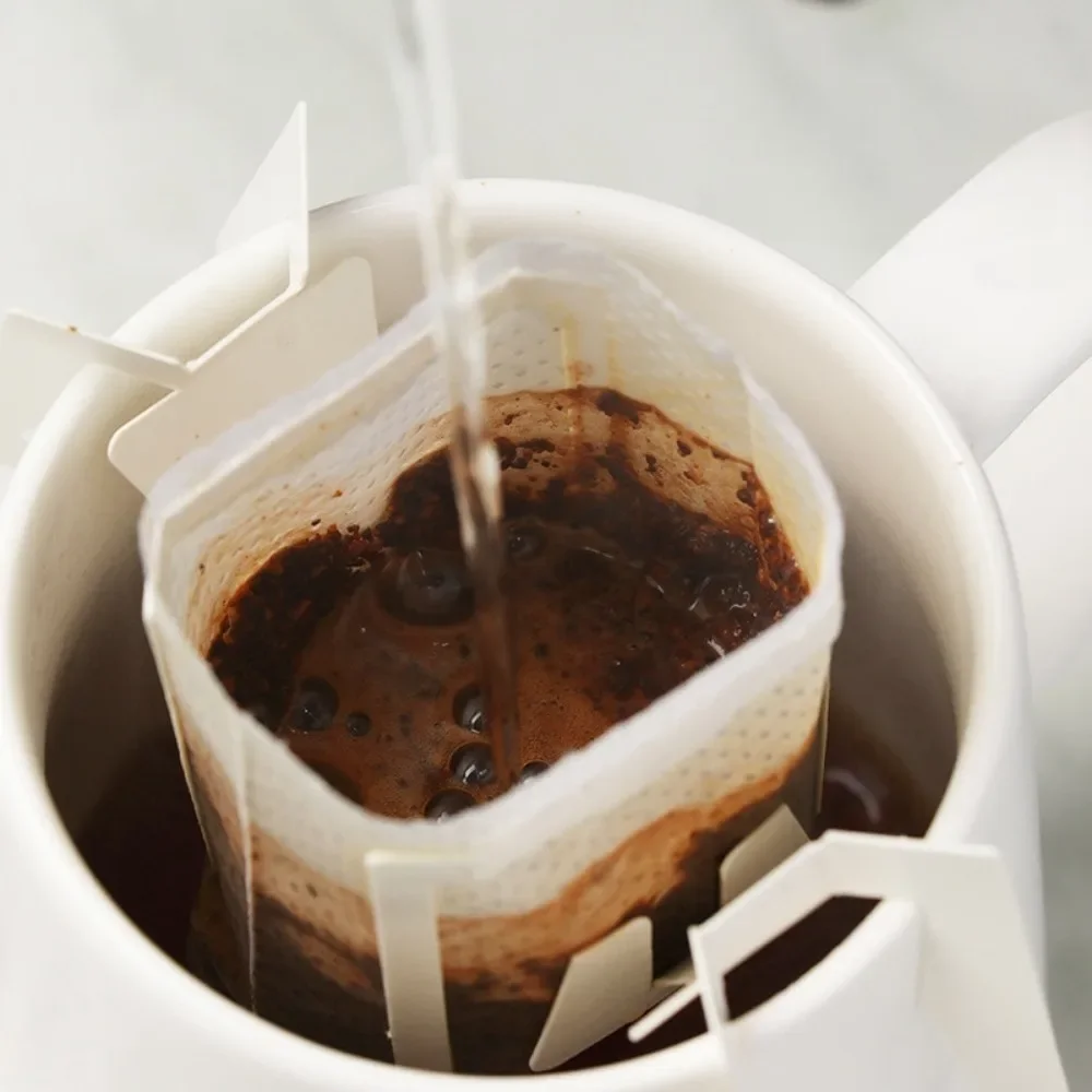 50PC Disposable Coffee Filter Bags Portable Hanging Ear Drip Coffee Filters Eco-Friendly Coffee Filter Paper Kitchen Accessories image 4