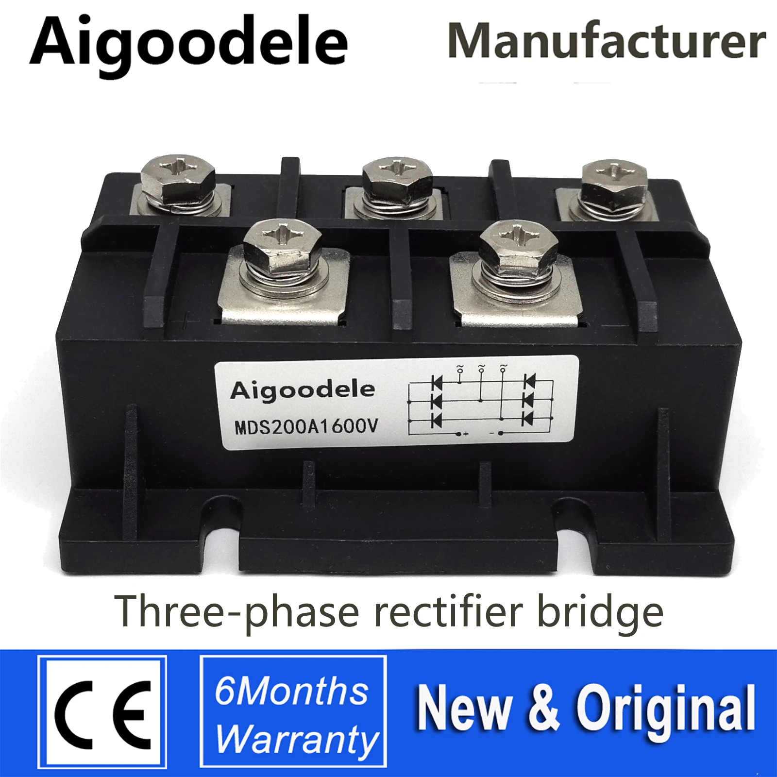 

MDS200A 3-Phase Diode Bridge Rectifier New Original Bridge Rectifier Module