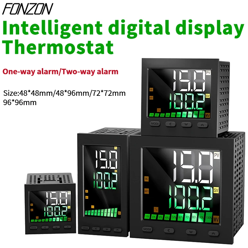 PID Temperature Controller Digital Universal Input 220V Output Solid State Relay Alarm Function 1 Way or 2 Way FATC