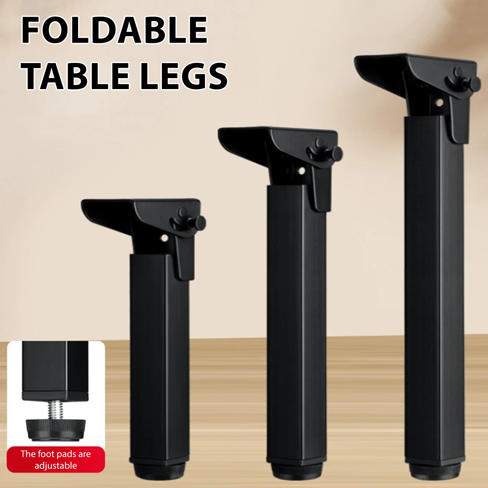 4PCS 30cm Iron Folding Coffee Table Legs Adjustable Furniture Leg Foldable Height Desk Table Legs Office Furniture Legs