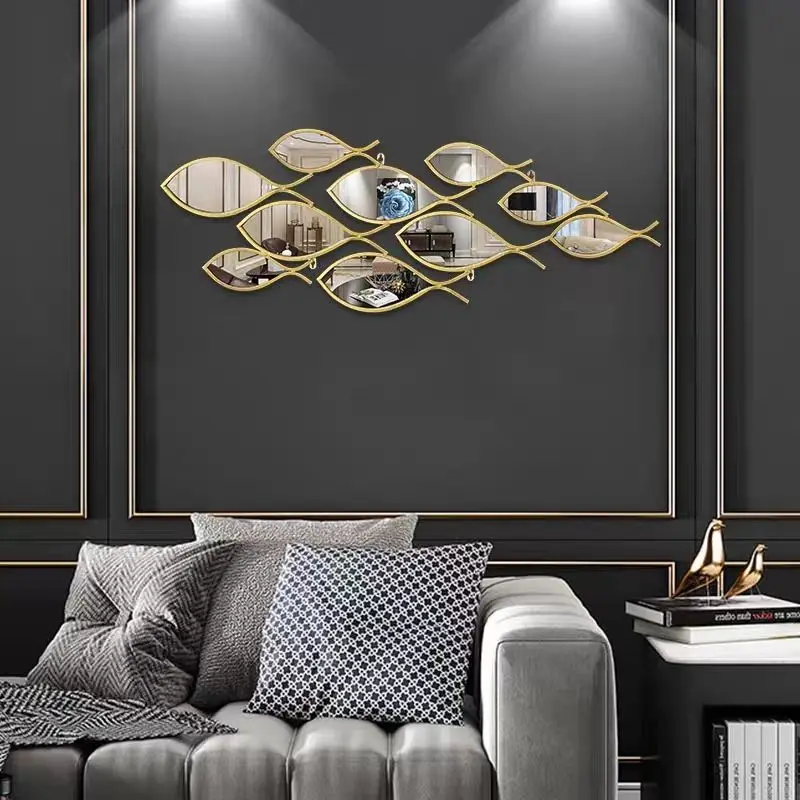 nq- Dropshipping New 2025 Metallic Wall Living Room Home Decor Luxury Art Handicraft Hangings House Decoration Interior~