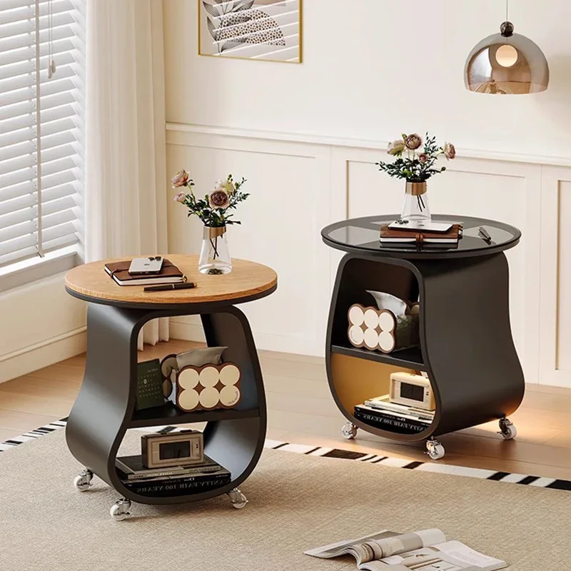 Simple Mobile Coffee Table Beauty Trendy Luxury Storage Side Table Space Saving Mesa De Centro Sala Living Room Furniture