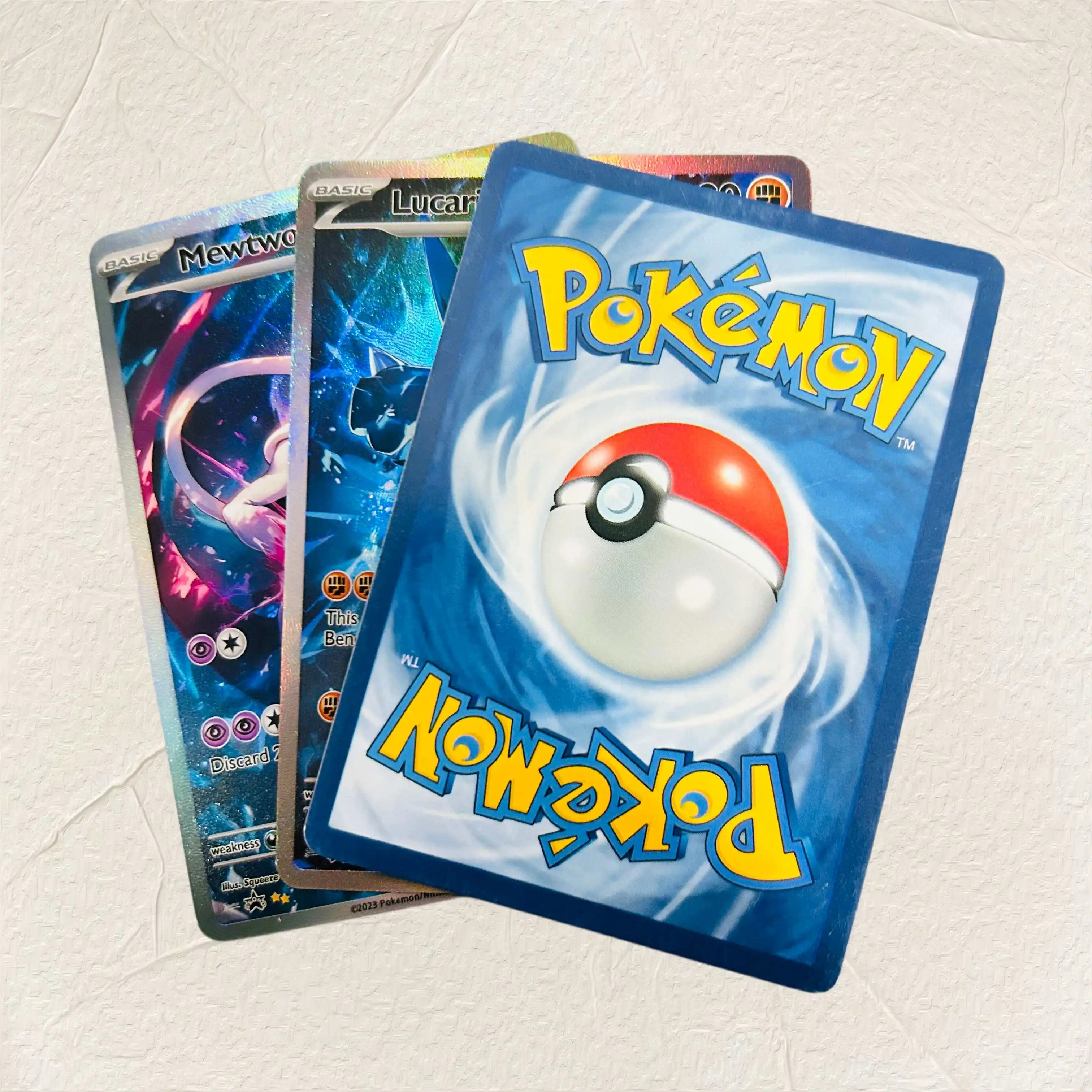 DIY Pokemon Mewtwo ex Holographic Texture Cards English Version Perfect Condition Classic Anime Collectible TCG view 4