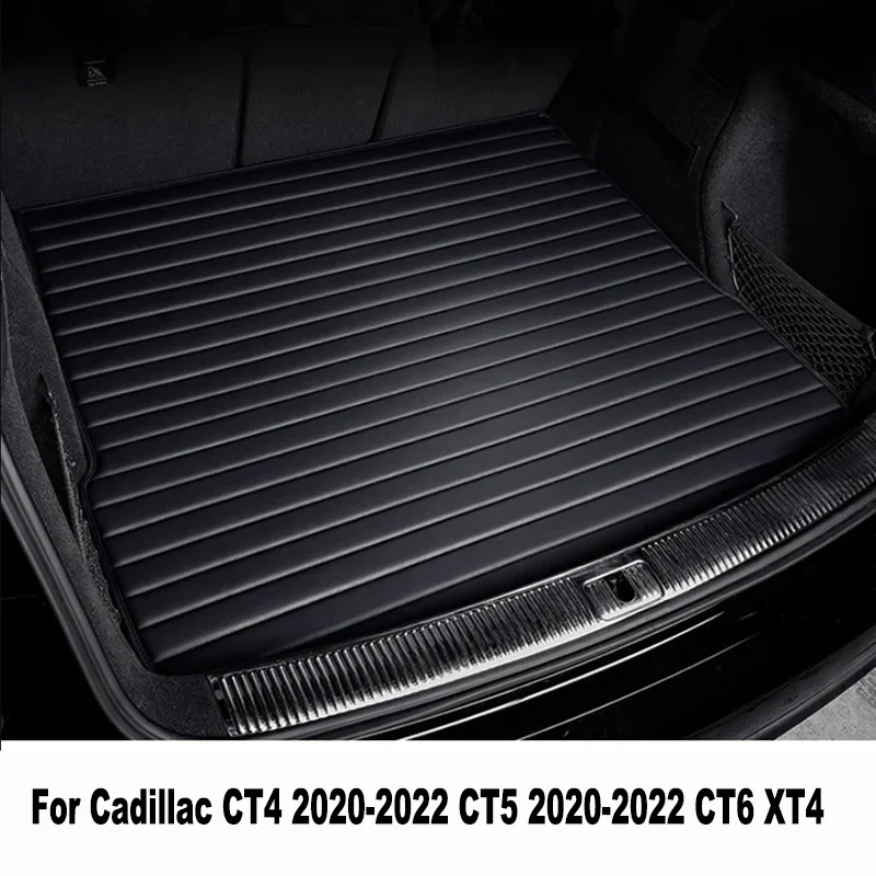 Tapetes de porta-malas de carro estilo personalizado listrado para Cadillac CT4 2020-2022 CT5 2020-2022 CT6 XT4 Acessórios para carro
