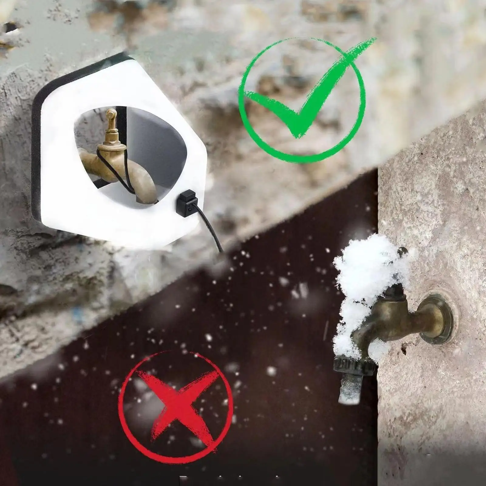 غطاء صنبور خارجي عازل للغاية لفصل الشتاء والشتاء مقاوم للماء غطاء صنبور خارجي خارج الحديقة حماية من التجميد #4