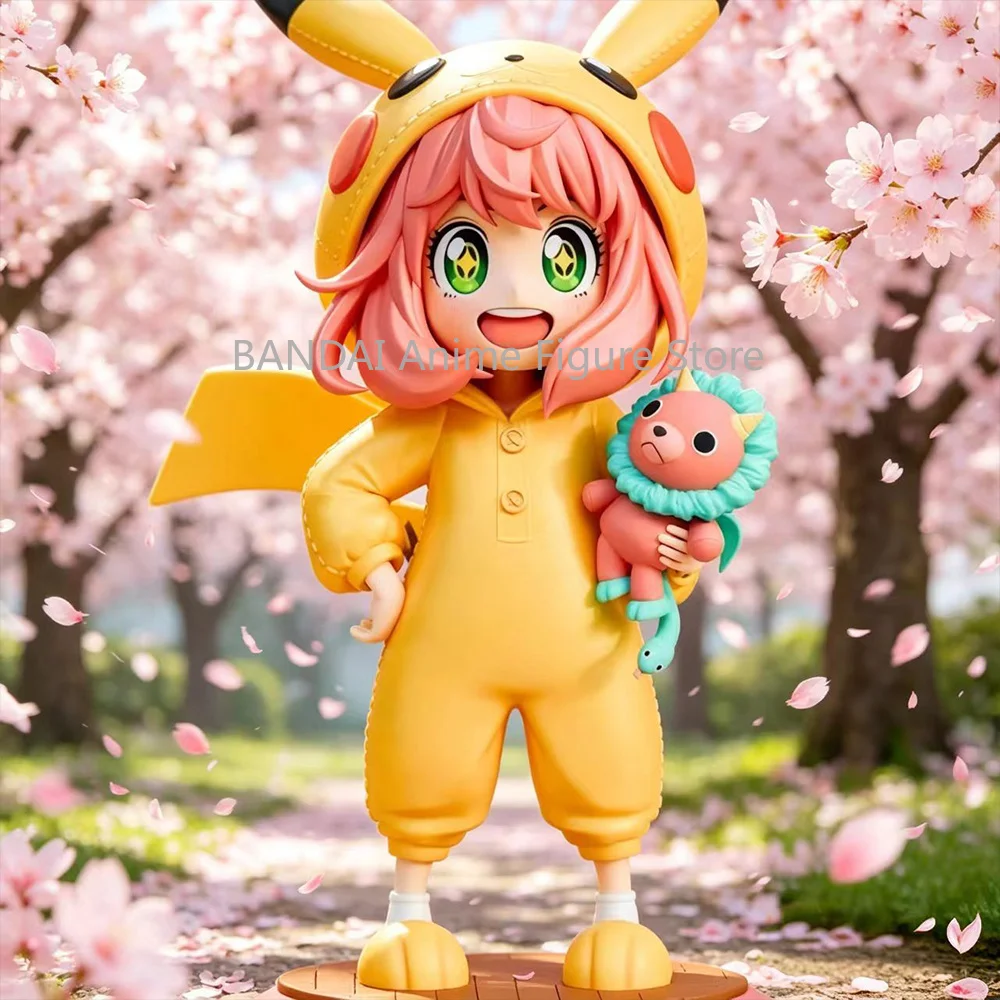 Kawaii Anya Forger X Pikachu Cosplay Niedliche Q-Version Figur Spy X Family Anime Figurine Sammlerstück Perfektes Geschenk für Fans