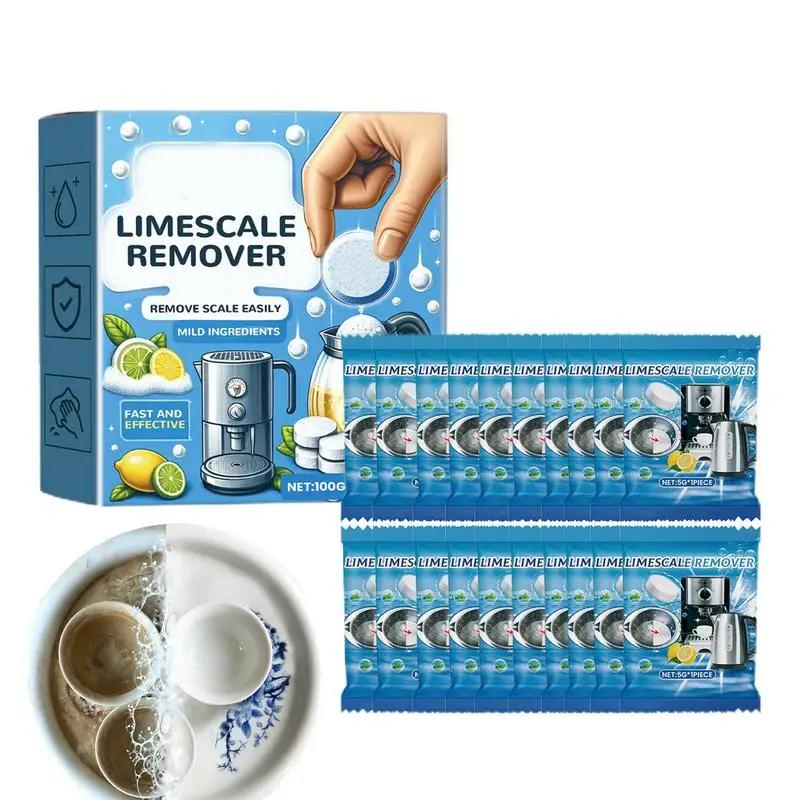 Kettle Limescale Tablets Powerful Limescale Removal Tablets Efficient & Safe Limescale Remover Tablets Tea Maker And Cup Stain