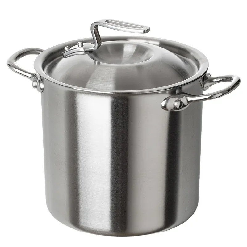 Shuangshan 443 stainless steel stew pot household deep soup marinade pot 15cm oden skewer  amphora soup