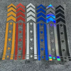 Motorcycle Reflective Stickers Star Arrow Stripes Car Motorbike Sticker Fender Decals Scooter Safety Driving Refit Accessories