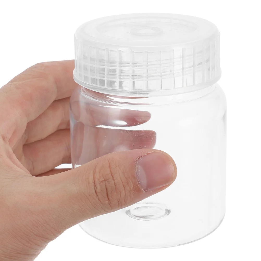 

5pcs 270Ml Wide Mouth Lab Bottles Clear Plastic Containers For Cell Culture Plant Animal Research Sample Storage Laboratory