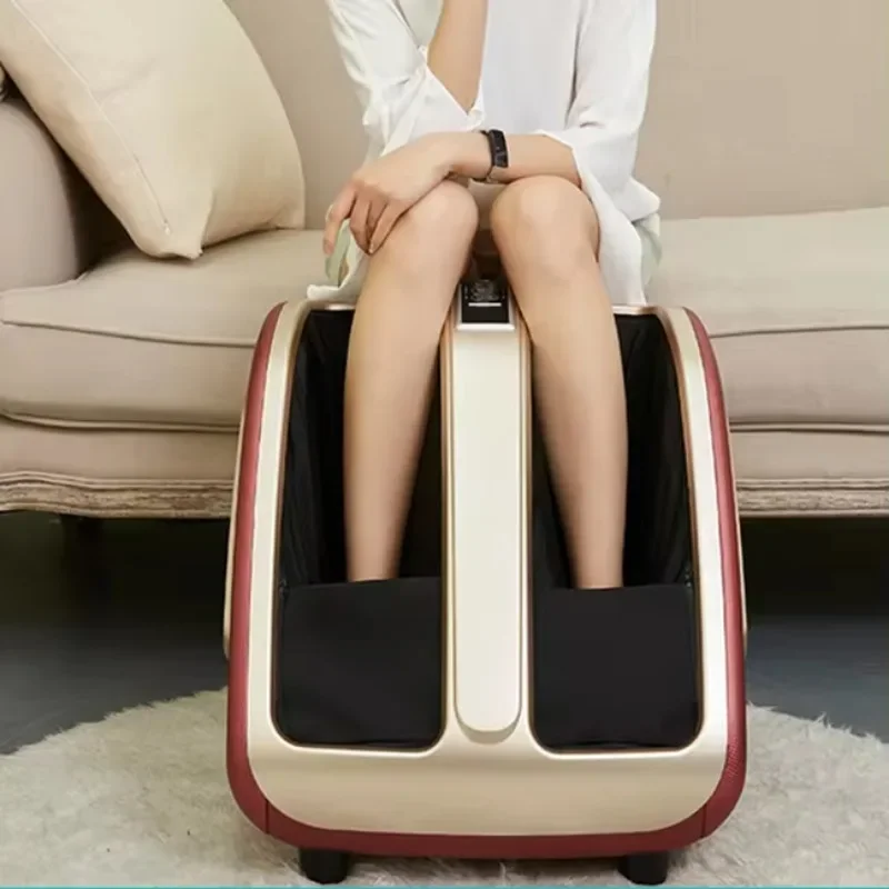 Smart Reflexology System  foot calf massager equipped which mimics massage techniques kneading scraping rolling and airb bag