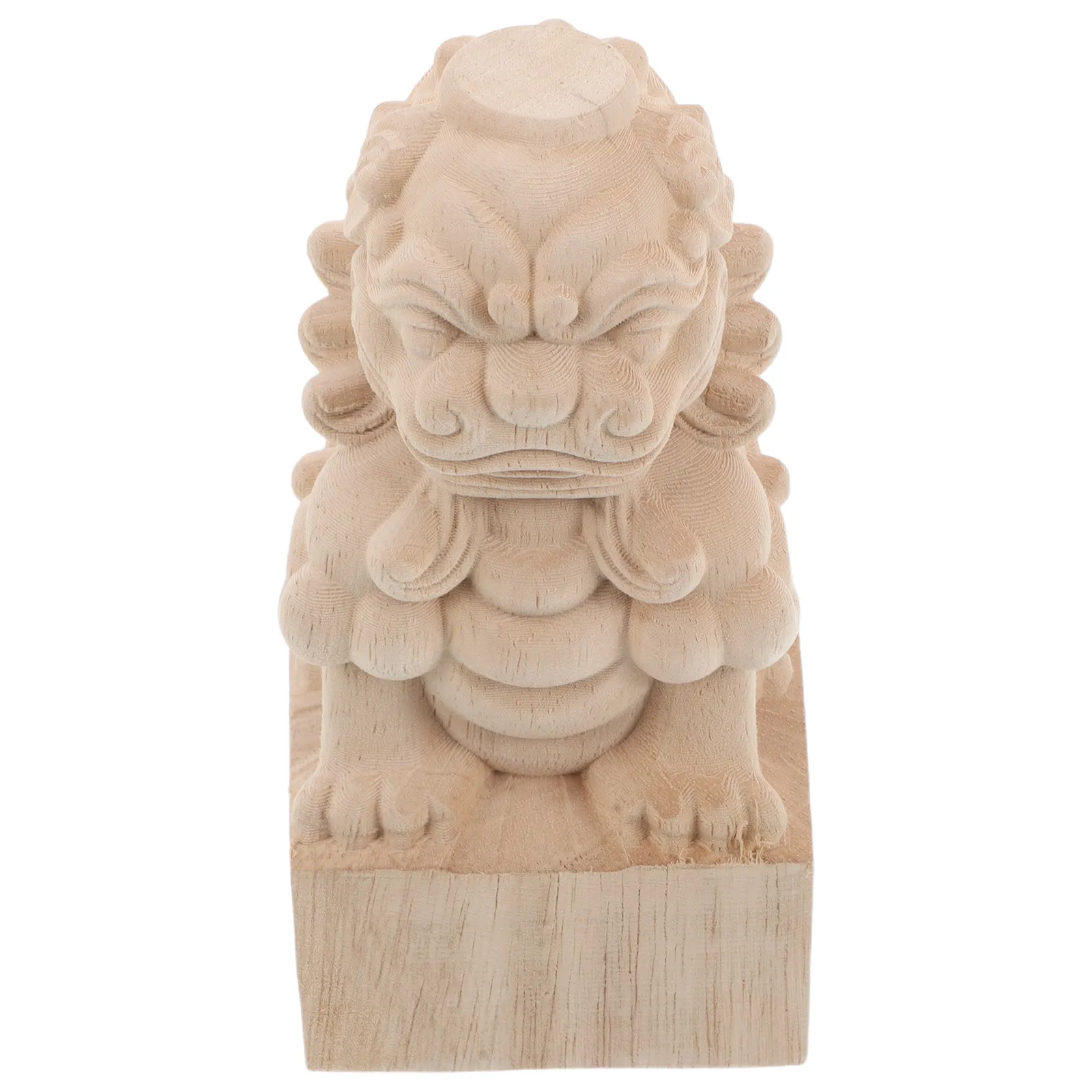 Ornament Decor Home Decoration Halloween Christmas New Year Chinese Style Decor Decorative Lion Sculpture Unpainted