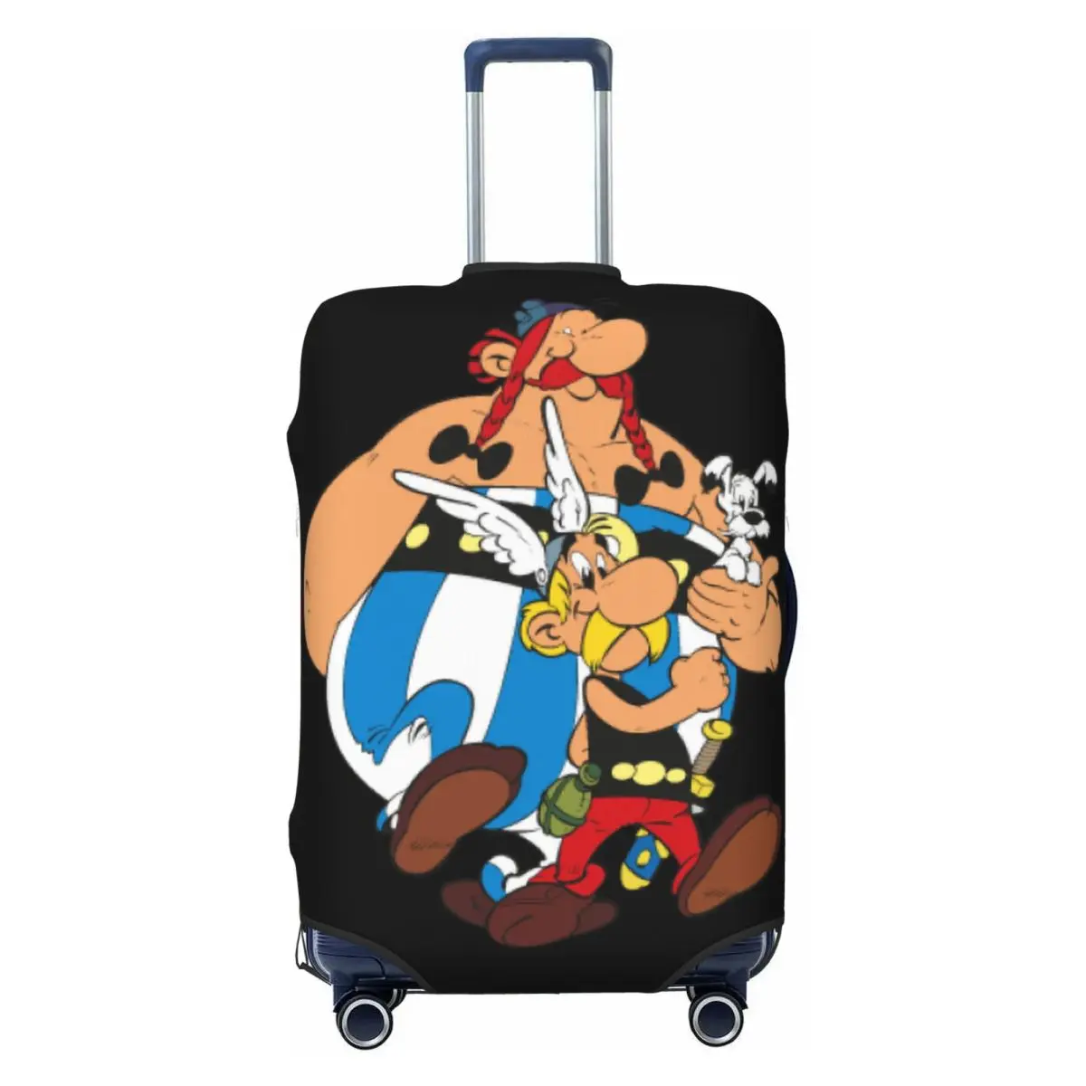 

Custom Asterix And Obelix Travel Luggage Cover Washable Gladiator Suitcase Cover Protector Fit 18-32 Inch