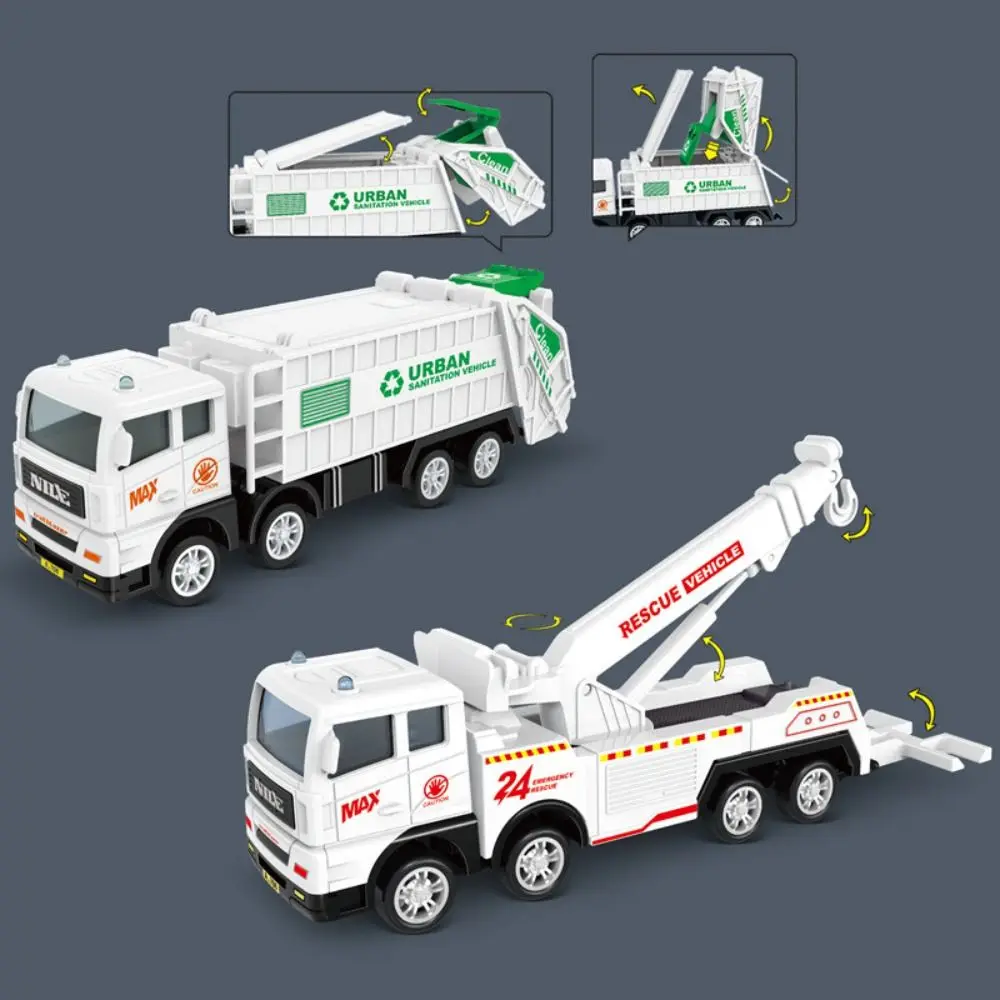 Cleaning Sprinkler Garbage Truck Toy Rescue Car Educational Simulation Car Toy Sanitation Vehicle Clean Trash Car Toy Model