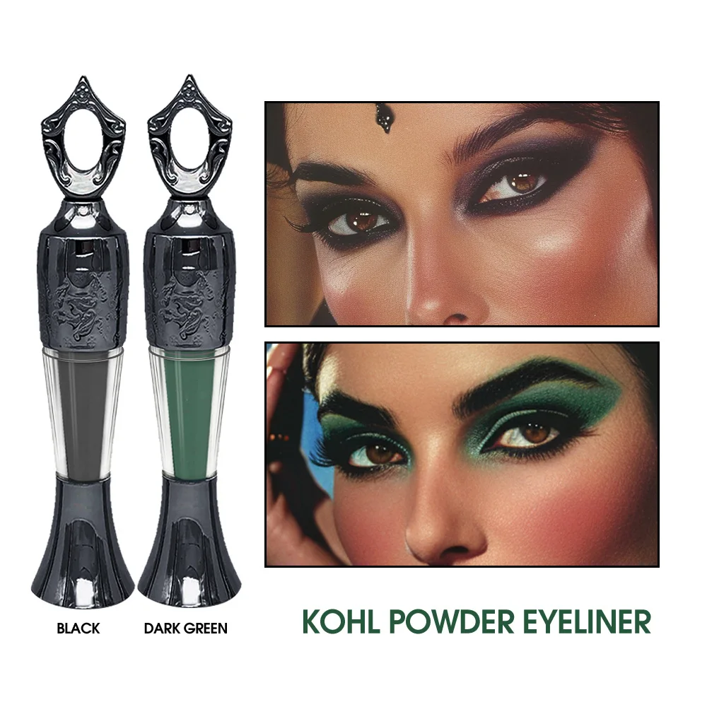 Hoogwaardige Poeder Eyeliner Zwart Donkergroen Natuurlijke Waterdichte Eyeliner Sexy Geen Vlek Geen Vliegenpoeder Oogmake-Up Oogschaduw