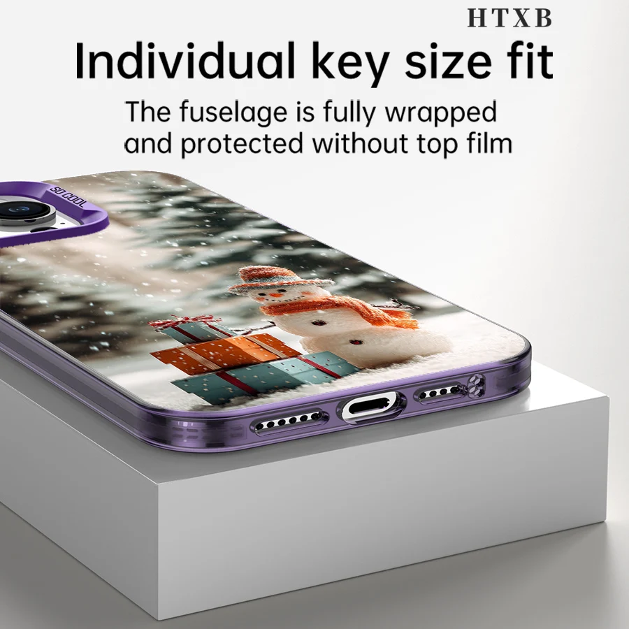 선물 더미 눈사람 아이폰 17에서 11 프로 맥스 플러스까지 사용 가능한 폰 케이스