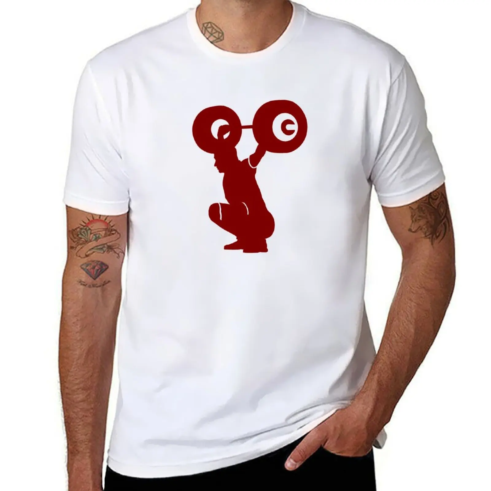 

cotton weightlifting T-Shirt pack white tshirt t 100% man for shirts