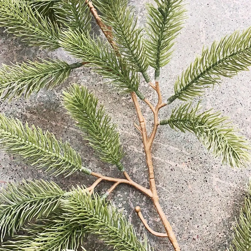 Künstliche Grüne Pflanzen 2023 Neue Jahr Weihnachten Girlande Kränze Home Party Dekoration Kiefer Rattan Hängen Ornament Für Kinder – Detail 6