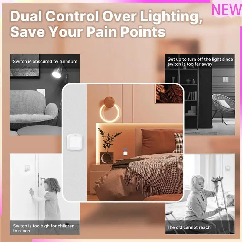 

B27B 6X Tuya Wifi Button Scene Switch Wireless Smart Light Wall Switch Low Power Consumption No Wiring For One Tap To Run