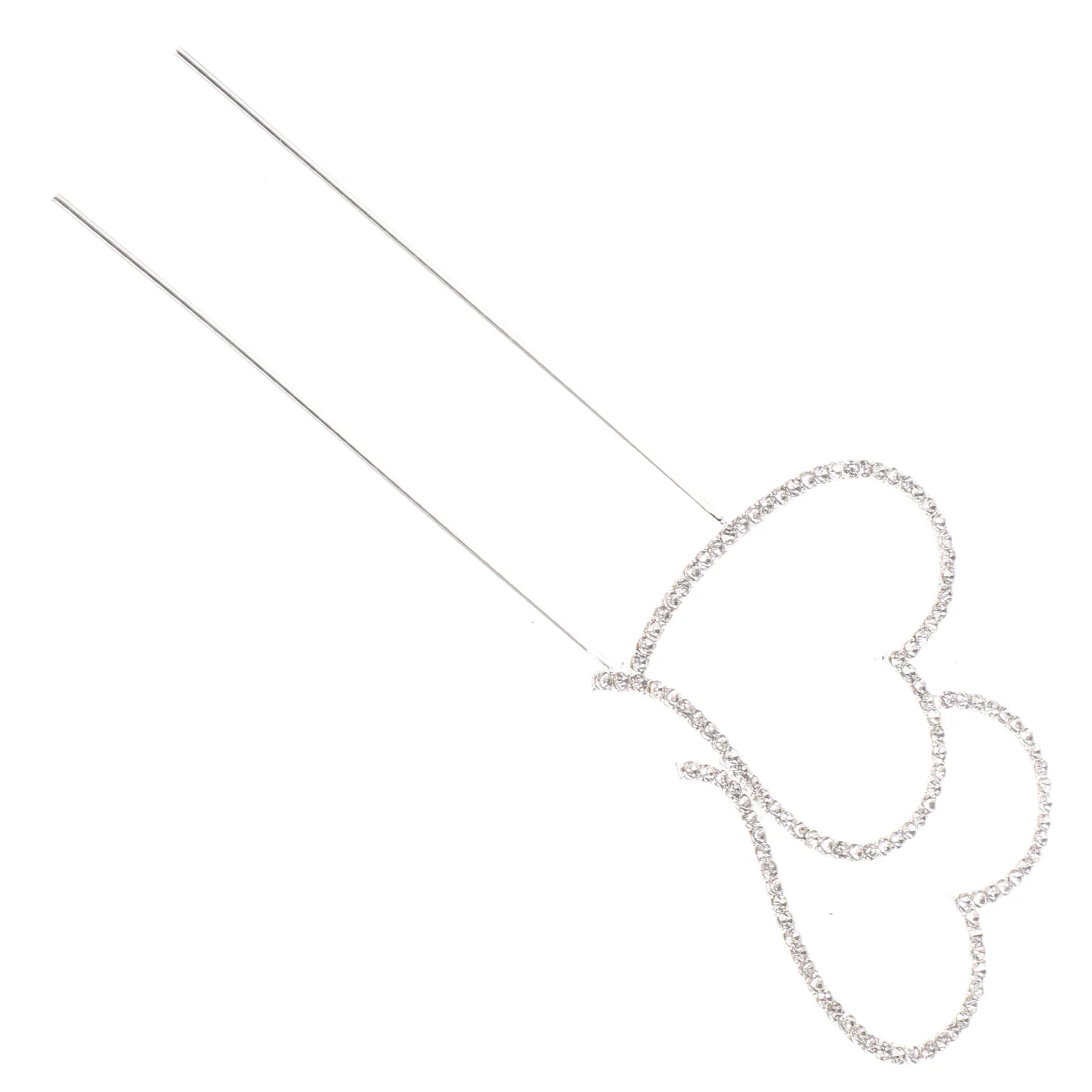 Wedding Cake Topper Double Heart Rhinestone Decoration Happy Birthday Sign Gold Tiara