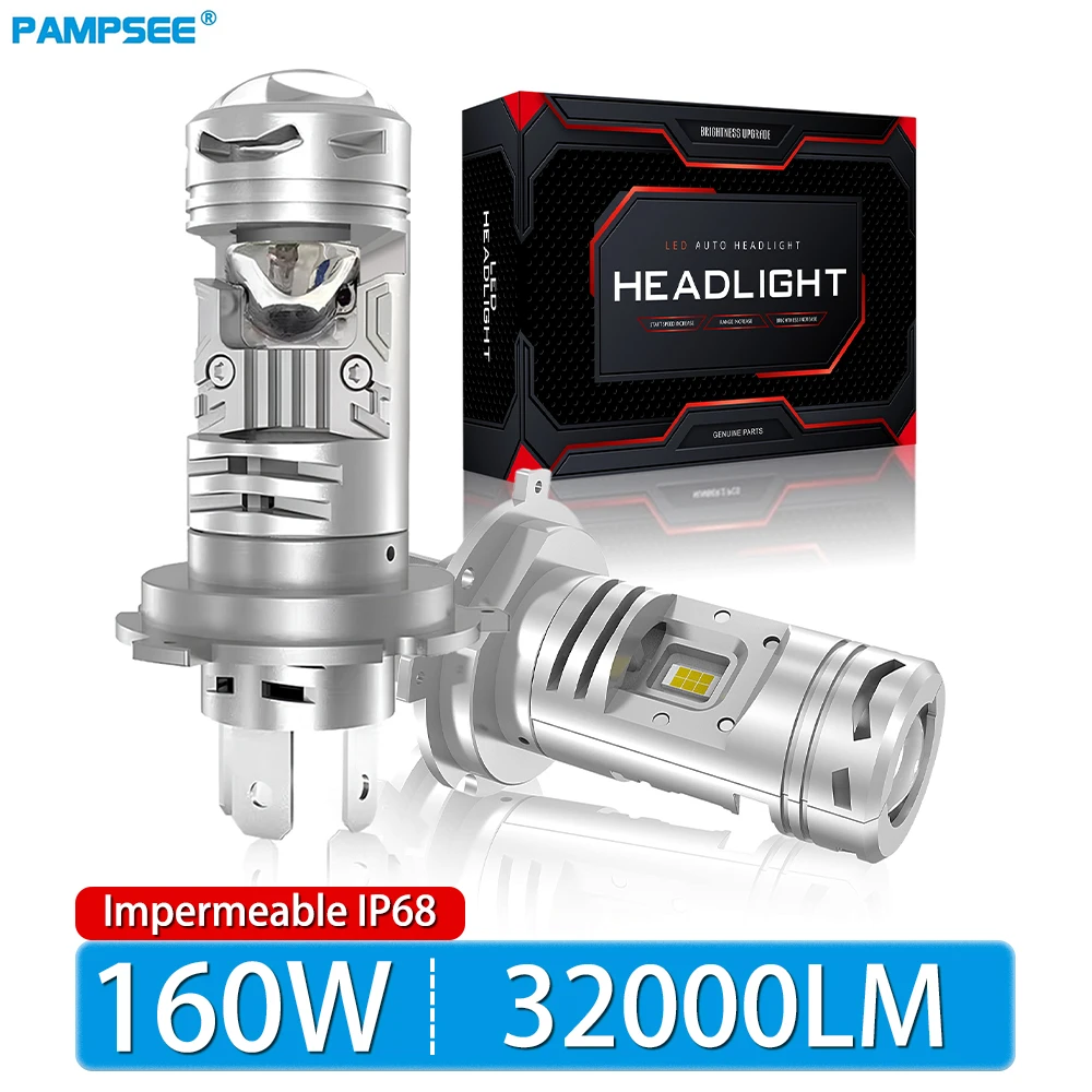 

H4 9003 HB2 Линза Светодиодная фара Лампа Canbus С мини-объективом проектора 6500K Лампа дальнего/ближнего света Светодиодная фара для мотоцикла J6