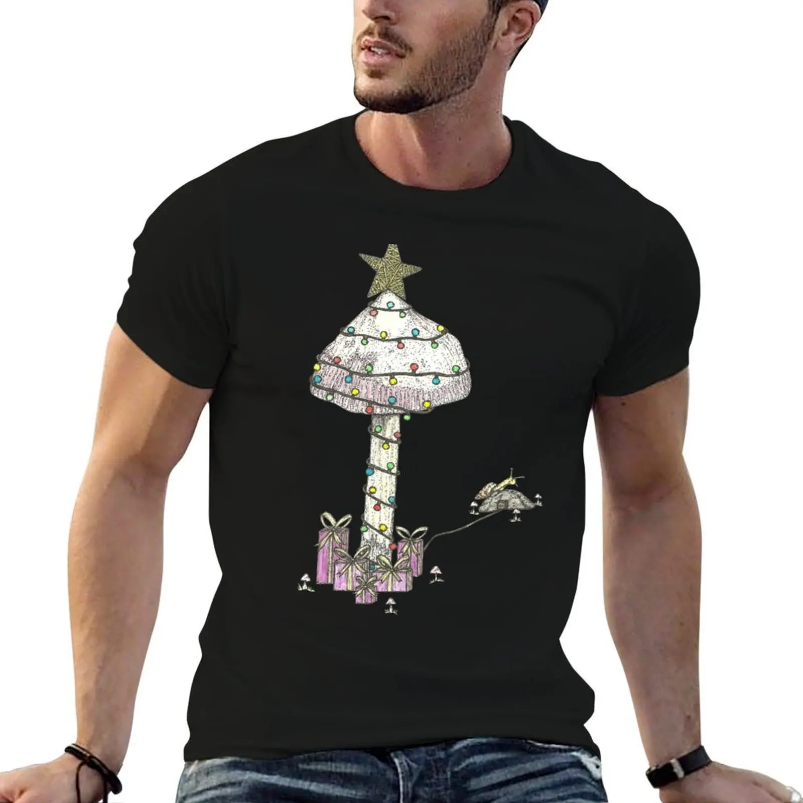

Festive Fungi T-Shirt t shirt for man men t shirt cotton 100% T-Shirt