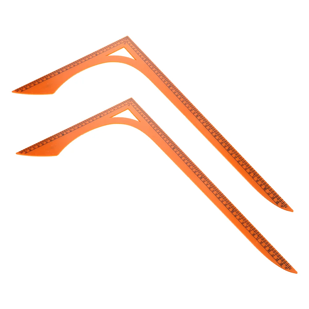 2 Pcs Cutting Ruler Quilt for Sewing Fabric Making Tailor Rulers Patchwork Template Measuring Tools