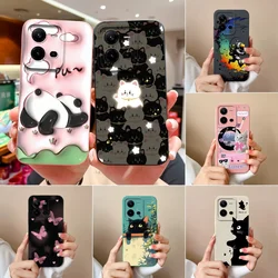 Popular Cases For VIVO V25 V25e Case Lovely Cat Panda Shell Soft Silicone Durable Back Cover For VivoV25 Phone Funda V25 E Coque