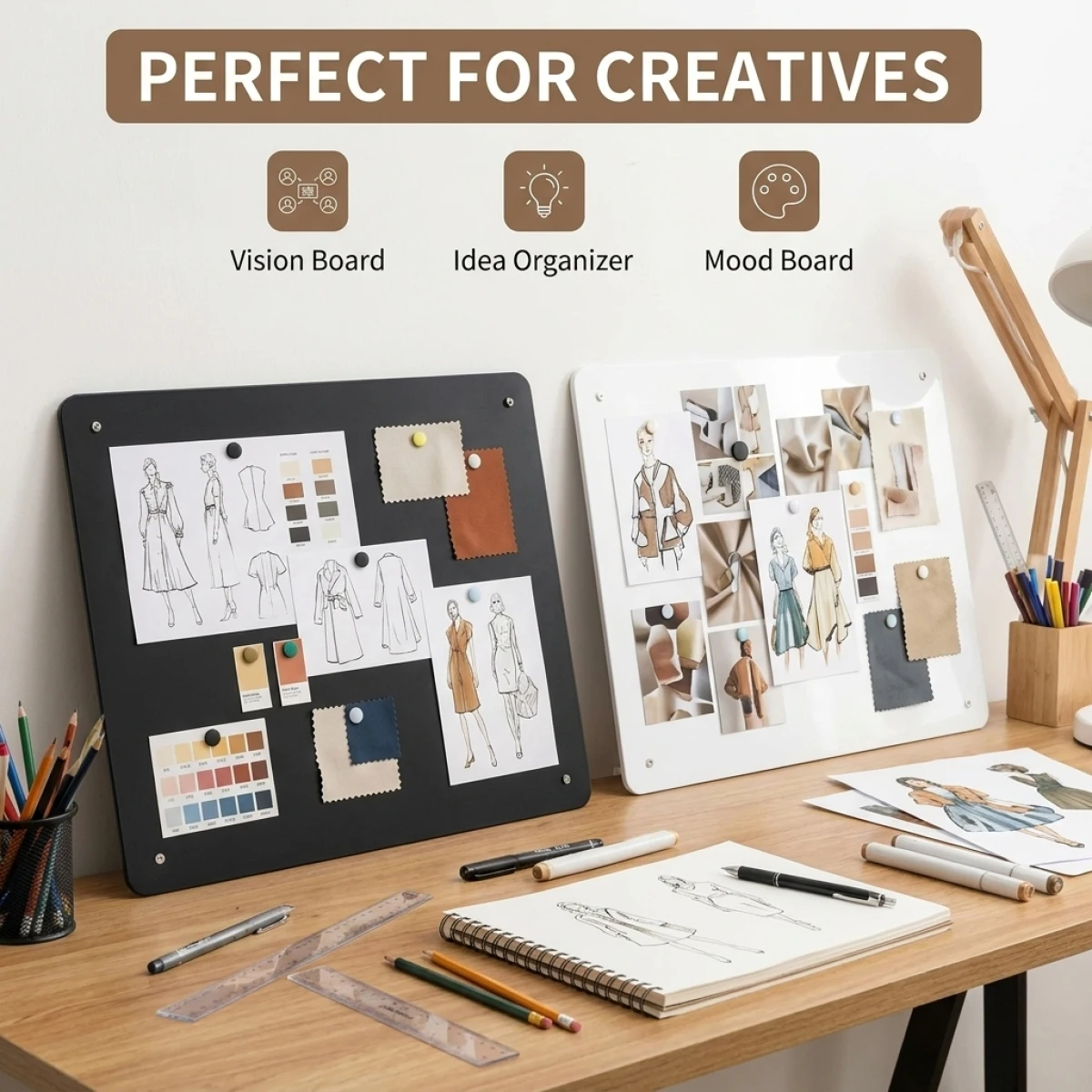 Durable Metal Message Board – Premium Matte Rust-Proof Finish & Magnetic, Space-Saving Desk Accessory