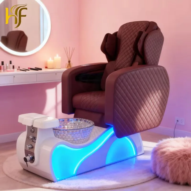 Factory Salon Massage Foot Spa Chair Electric Human Touch Massage Pedicure Chairs Pipeless No Plumbing Foot Spa Chair For Sale